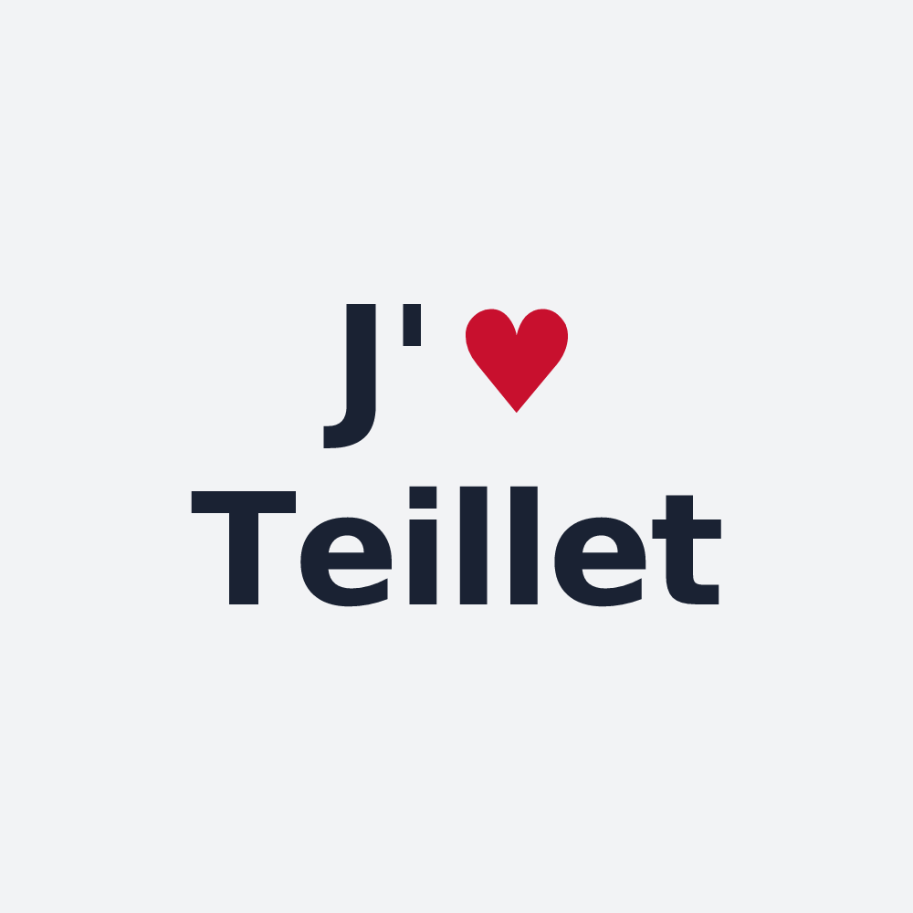 Poster personnalisé Teillet — design J'aime Teillet