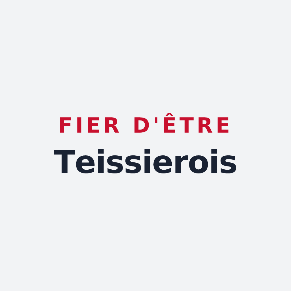 Poster « Fier d'être Teissierois » — design pour Teissières-lès-Bouliès