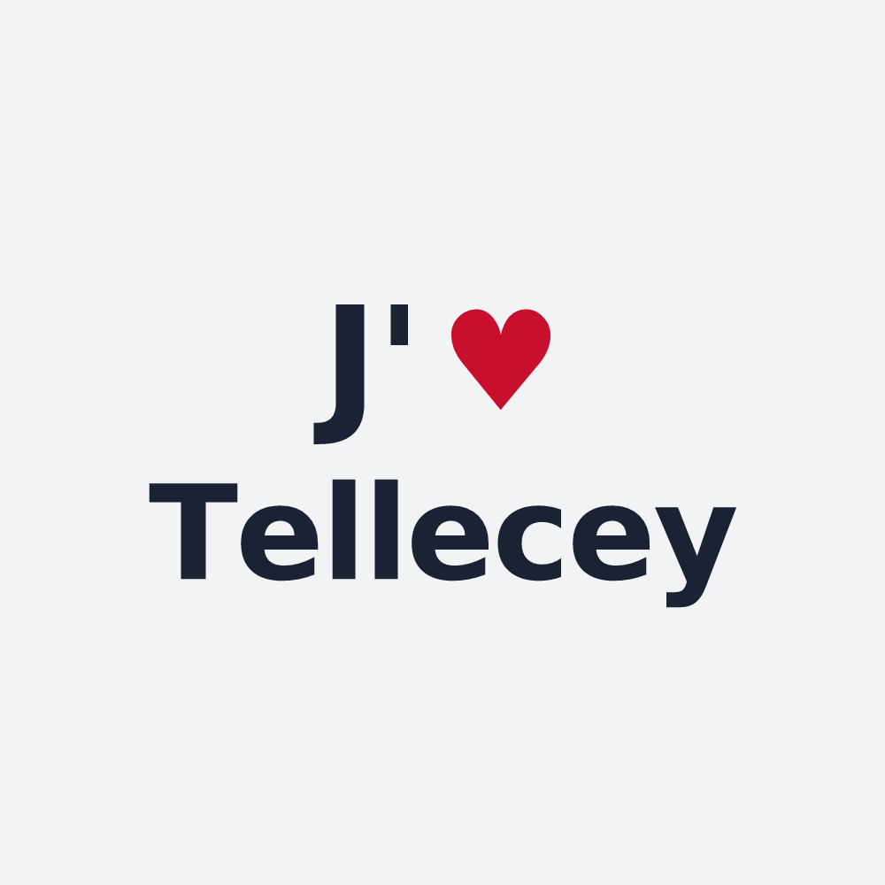 Poster personnalisé Tellecey — design J'aime Tellecey