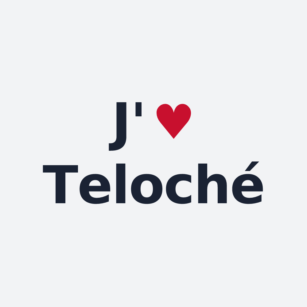 Poster personnalisé Teloché — design J'aime Teloché
