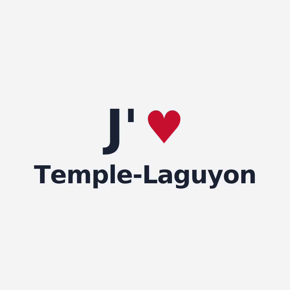 Poster personnalisé Temple-Laguyon — design J'aime Temple-Laguyon