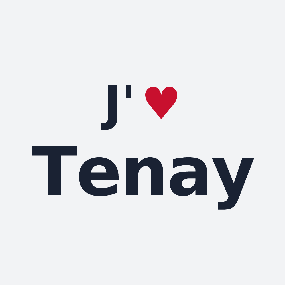 Poster personnalisé Tenay — design J'aime Tenay