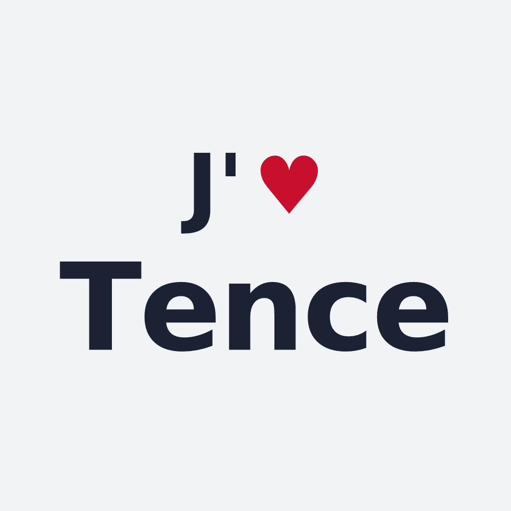 Poster personnalisé Tence — design J'aime Tence