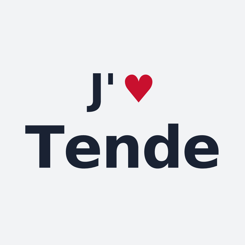 Poster personnalisé Tende — design « J'aime Tende » imprimé sur le poster