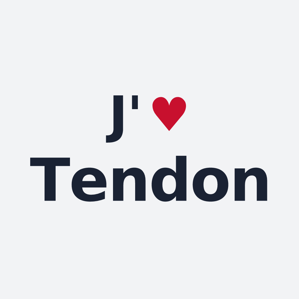 Poster personnalisé Tendon — design J'aime Tendon