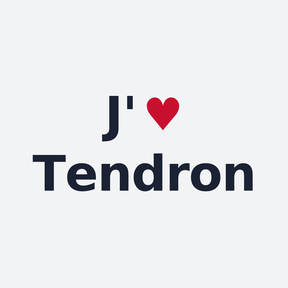 Poster personnalisé Tendron — design J'aime Tendron