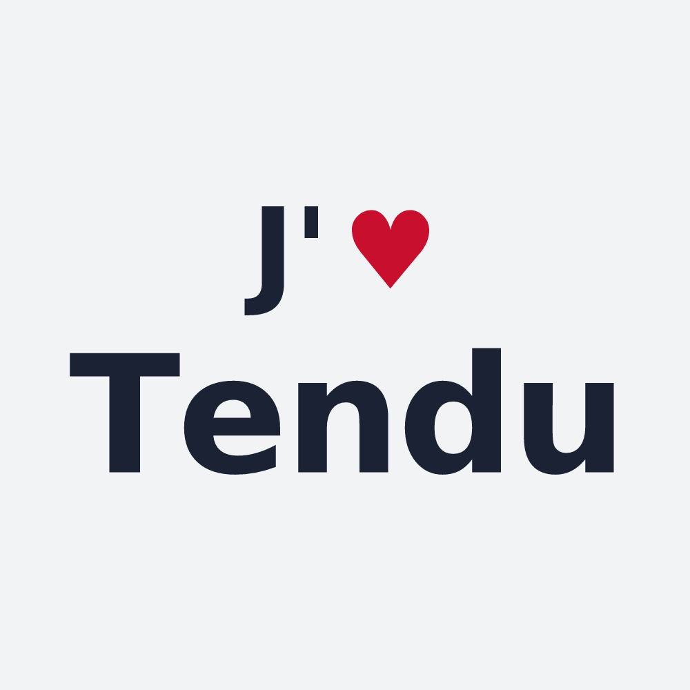 Poster personnalisé Tendu — design « J'aime Tendu » imprimé sur le poster