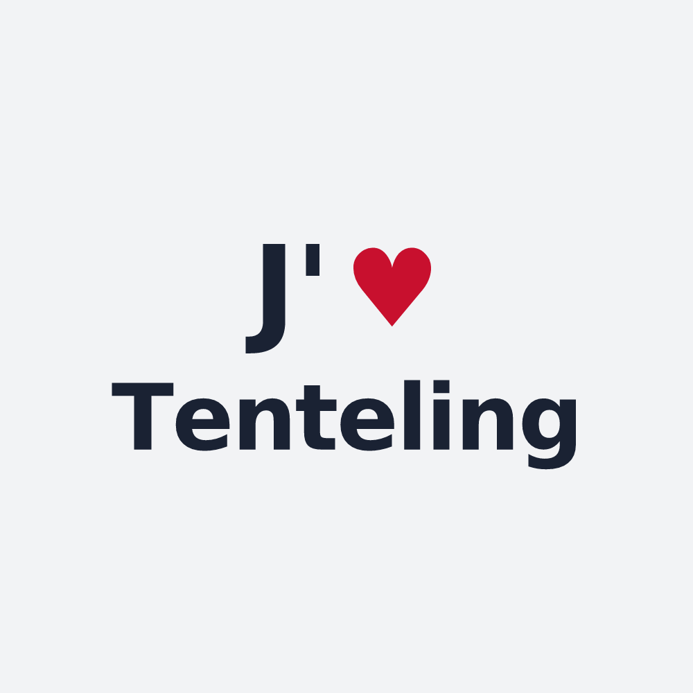 Poster personnalisé Tenteling — design J'aime Tenteling