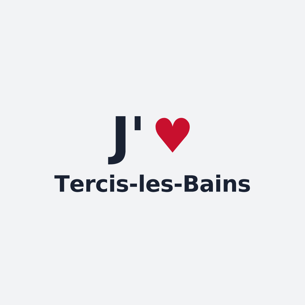 Poster personnalisé Tercis-les-Bains — design J'aime Tercis-les-Bains