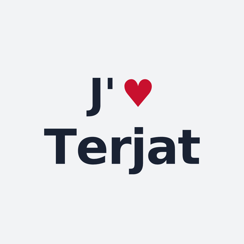Poster personnalisé Terjat — design J'aime Terjat