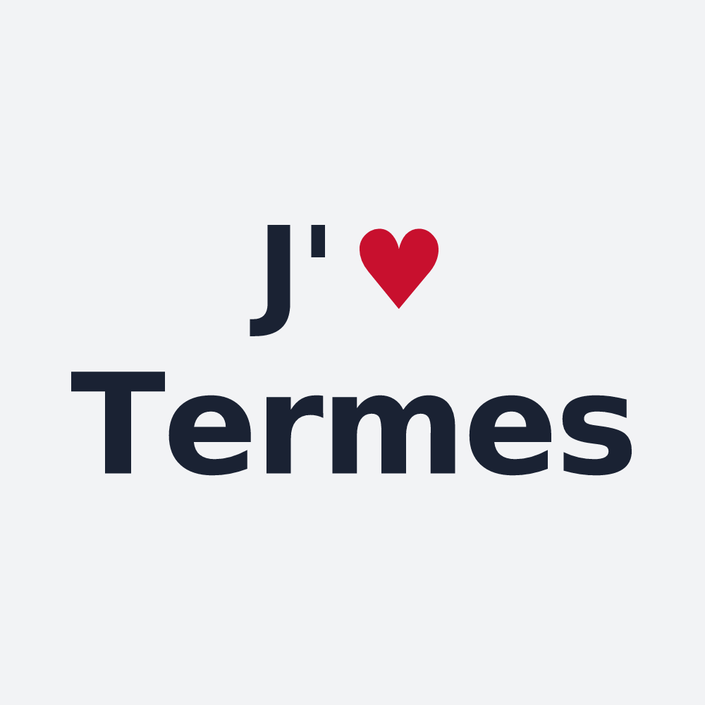 Poster personnalisé Termes — design J'aime Termes