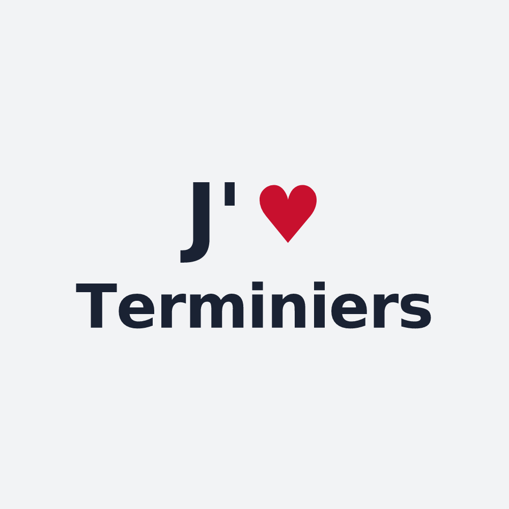 Poster personnalisé Terminiers — design « J'aime Terminiers » imprimé sur le poster