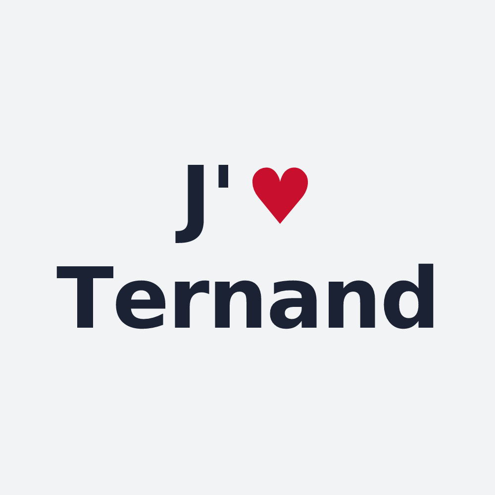 Poster personnalisé Ternand — design J'aime Ternand