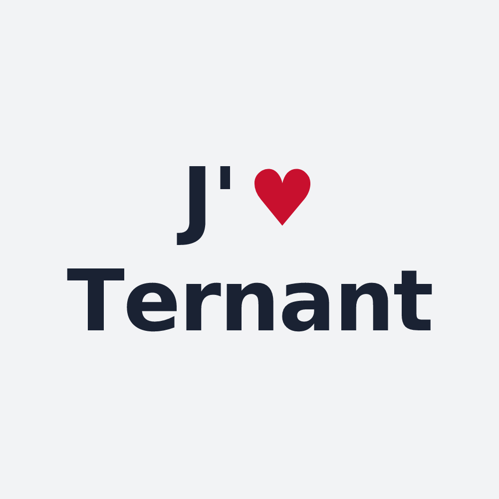 Poster personnalisé Ternant — design J'aime Ternant