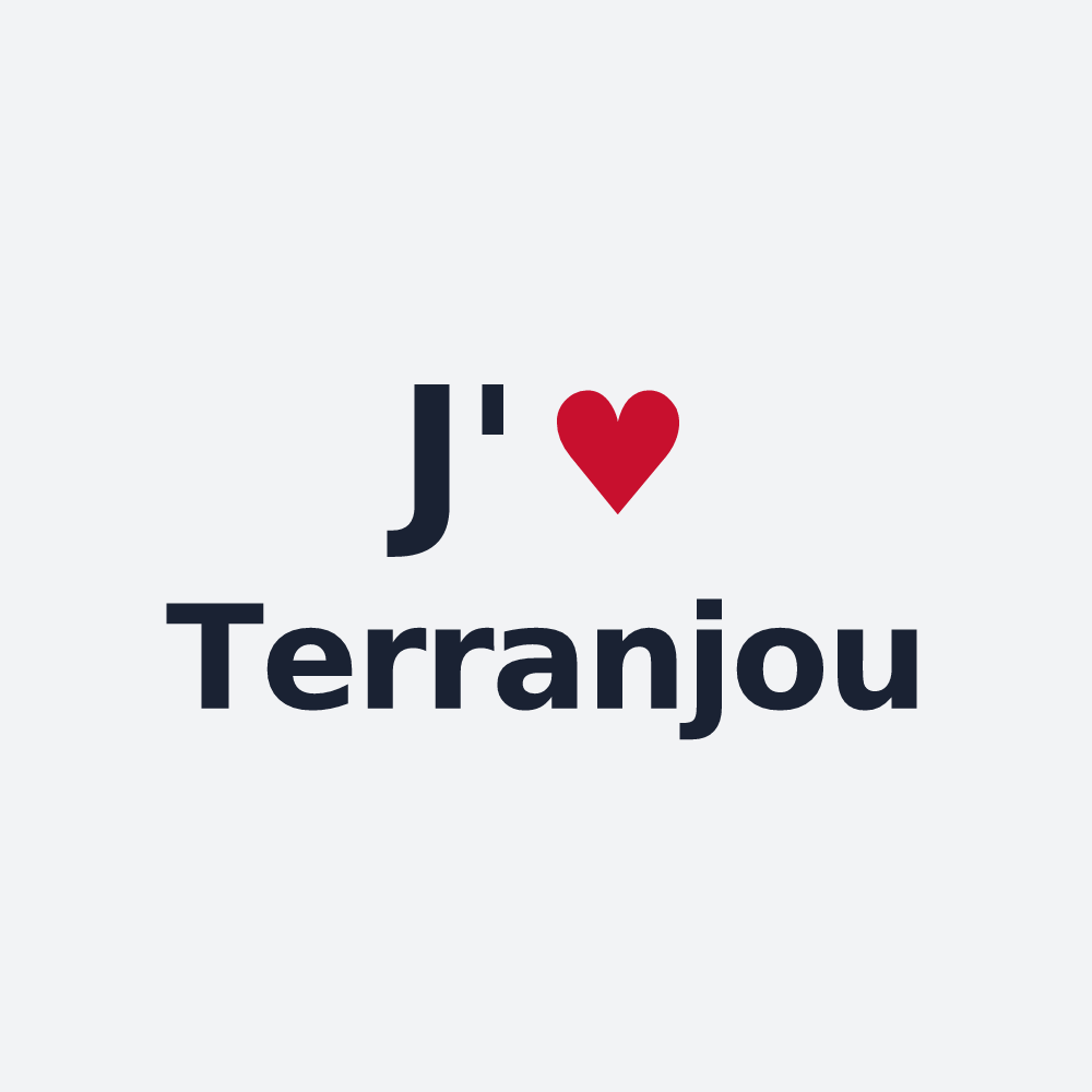 Poster personnalisé Terranjou — design J'aime Terranjou