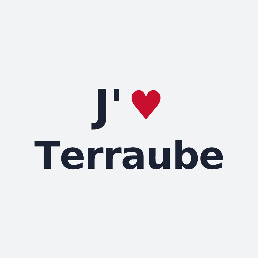 Poster personnalisé Terraube — design J'aime Terraube
