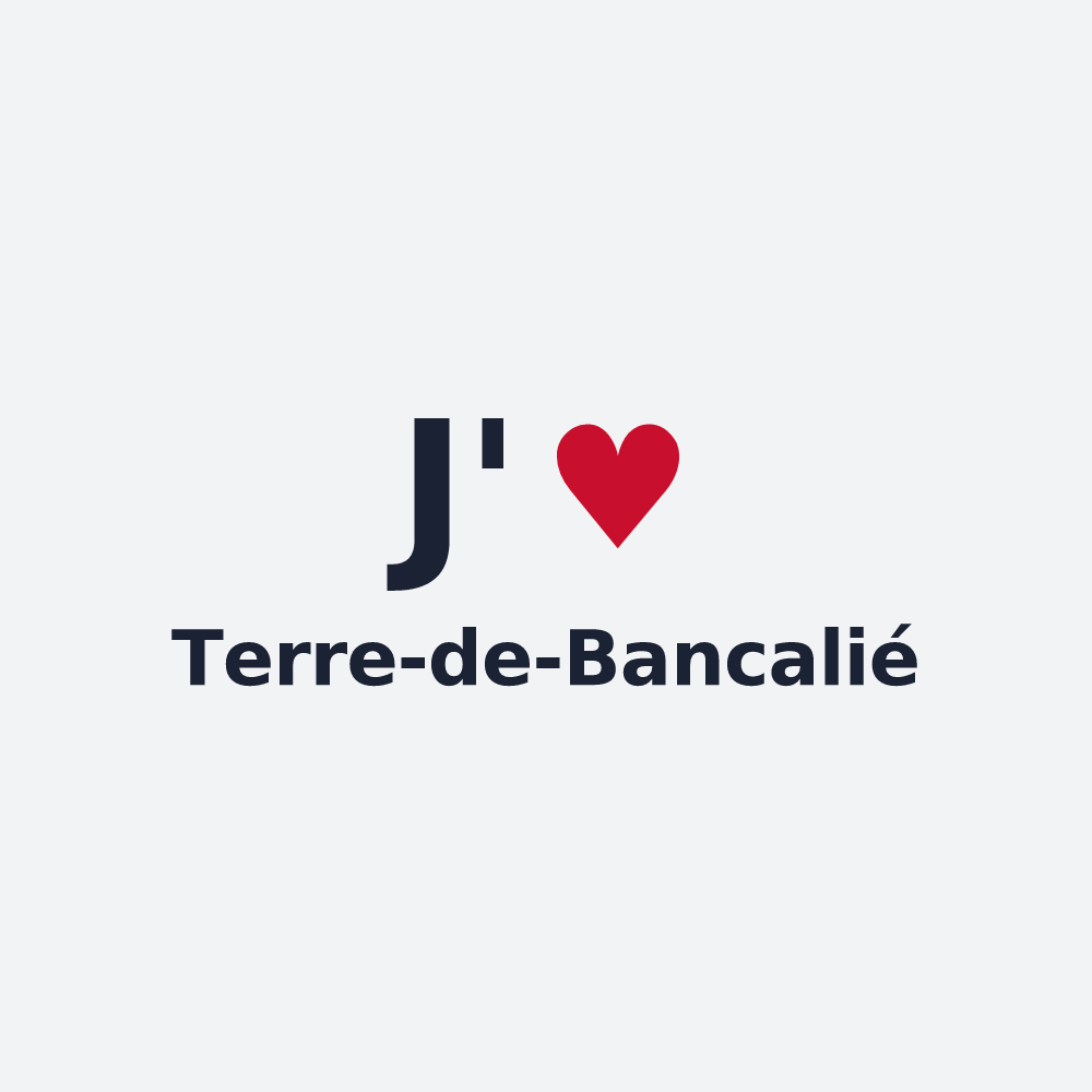 Poster personnalisé Terre-de-Bancalié — design J'aime Terre-de-Bancalié
