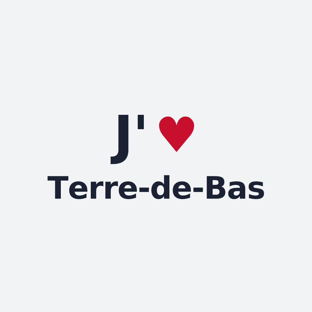 Poster personnalisé Terre-de-Bas — design J'aime Terre-de-Bas