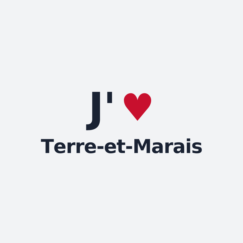 Poster personnalisé Terre-et-Marais — design J'aime Terre-et-Marais