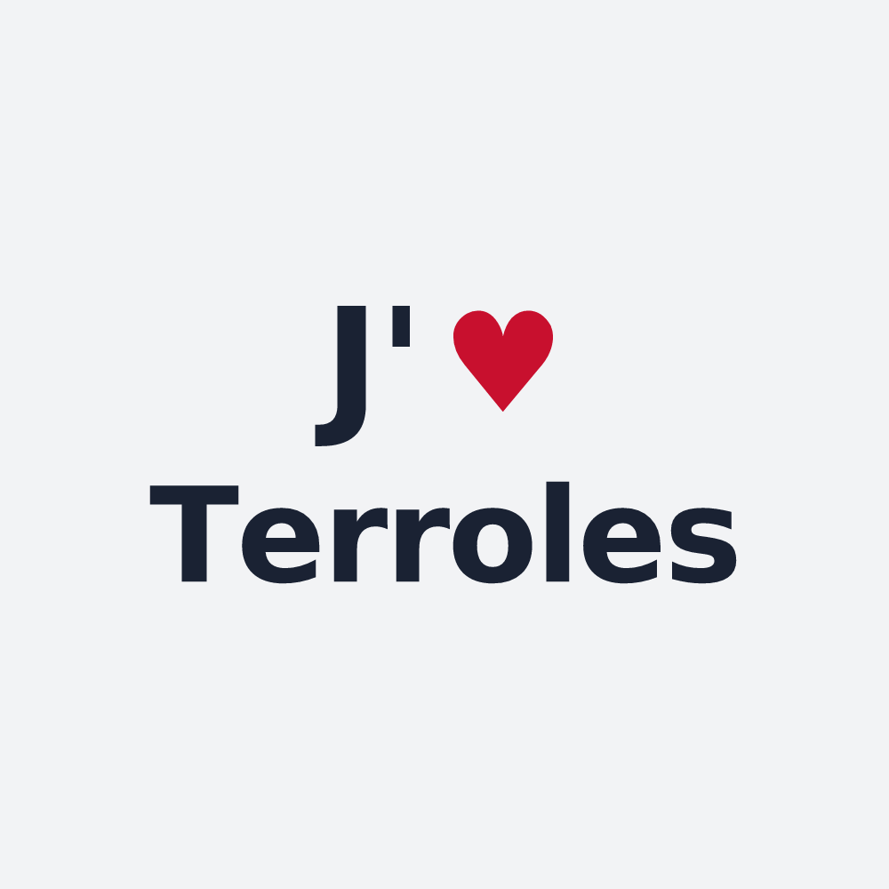 Poster personnalisé Terroles — design « J'aime Terroles » imprimé sur le poster