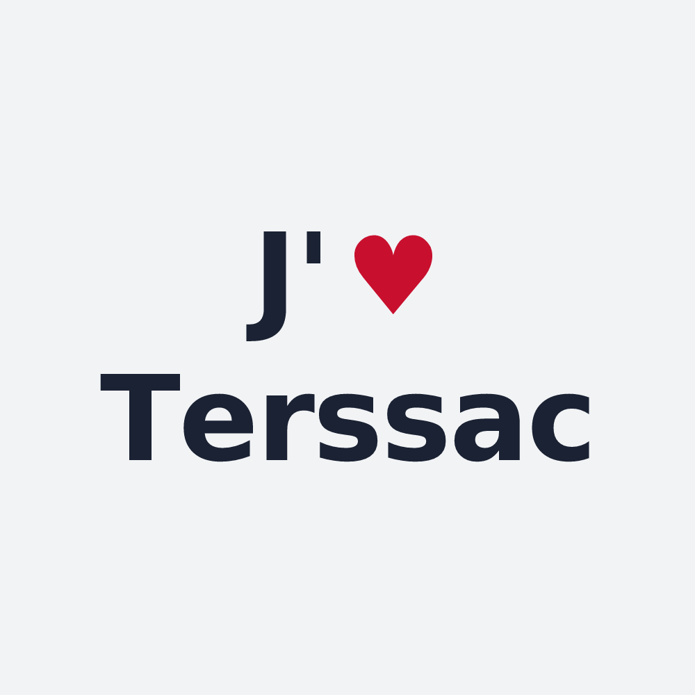 Poster personnalisé Terssac — design « J'aime Terssac » imprimé sur le poster