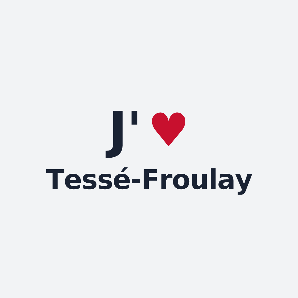 Poster personnalisé Tessé-Froulay — design J'aime Tessé-Froulay