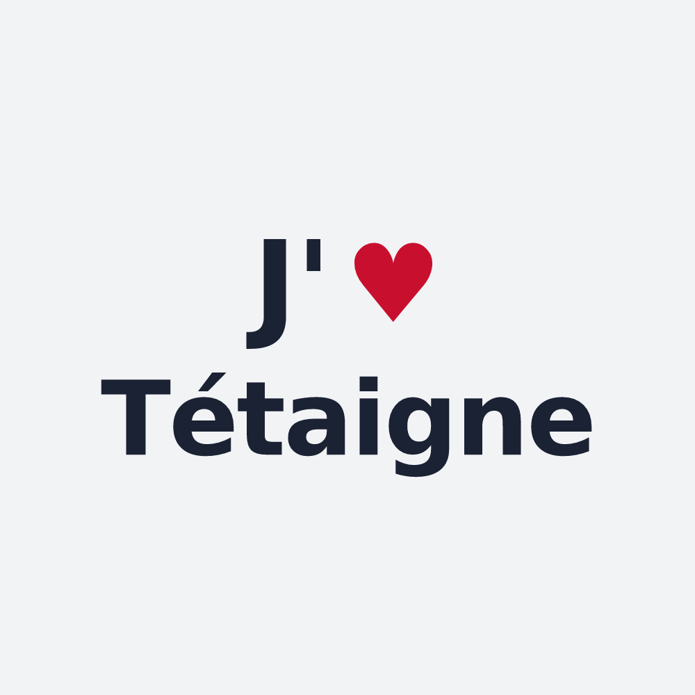 Poster personnalisé Tétaigne — design J'aime Tétaigne