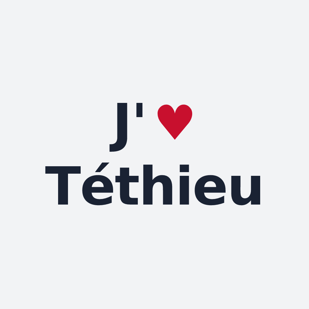 Poster personnalisé Téthieu — design J'aime Téthieu