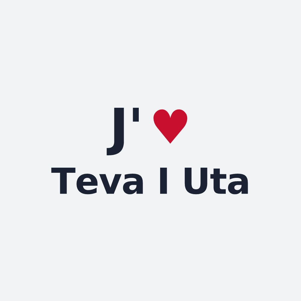 Poster personnalisé Teva I Uta — design J'aime Teva I Uta