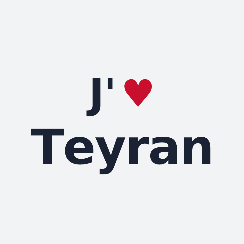 Poster personnalisé Teyran — design J'aime Teyran