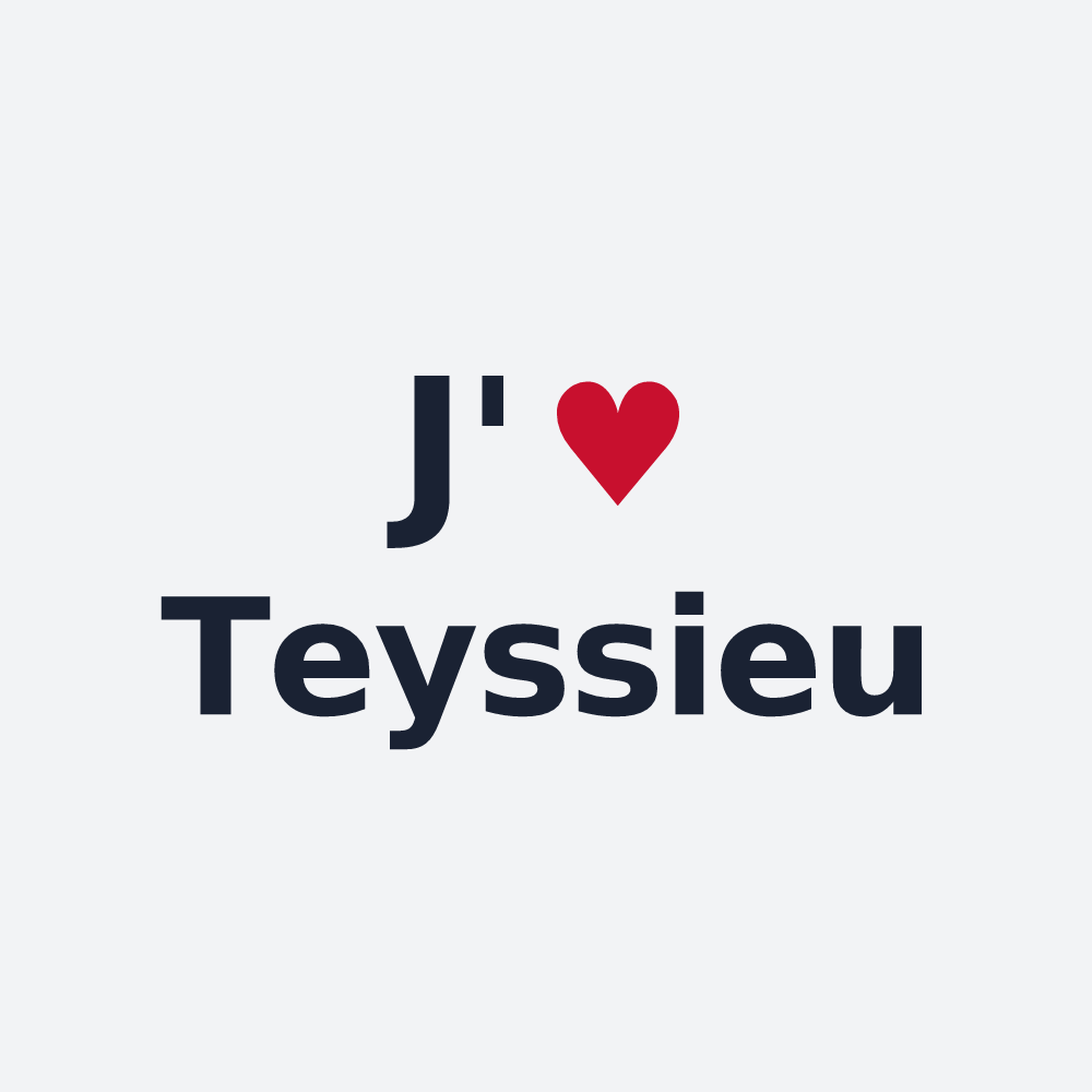 Poster personnalisé Teyssieu — design J'aime Teyssieu