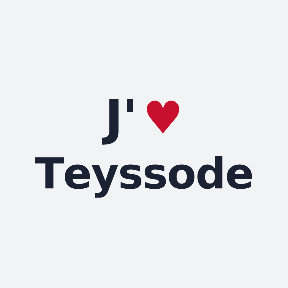 Poster personnalisé Teyssode — design J'aime Teyssode