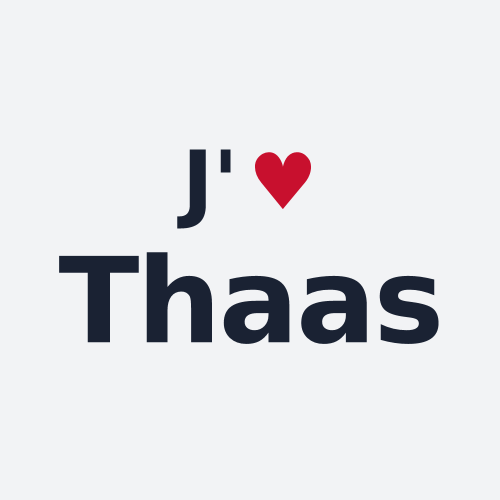 Poster personnalisé Thaas — design J'aime Thaas