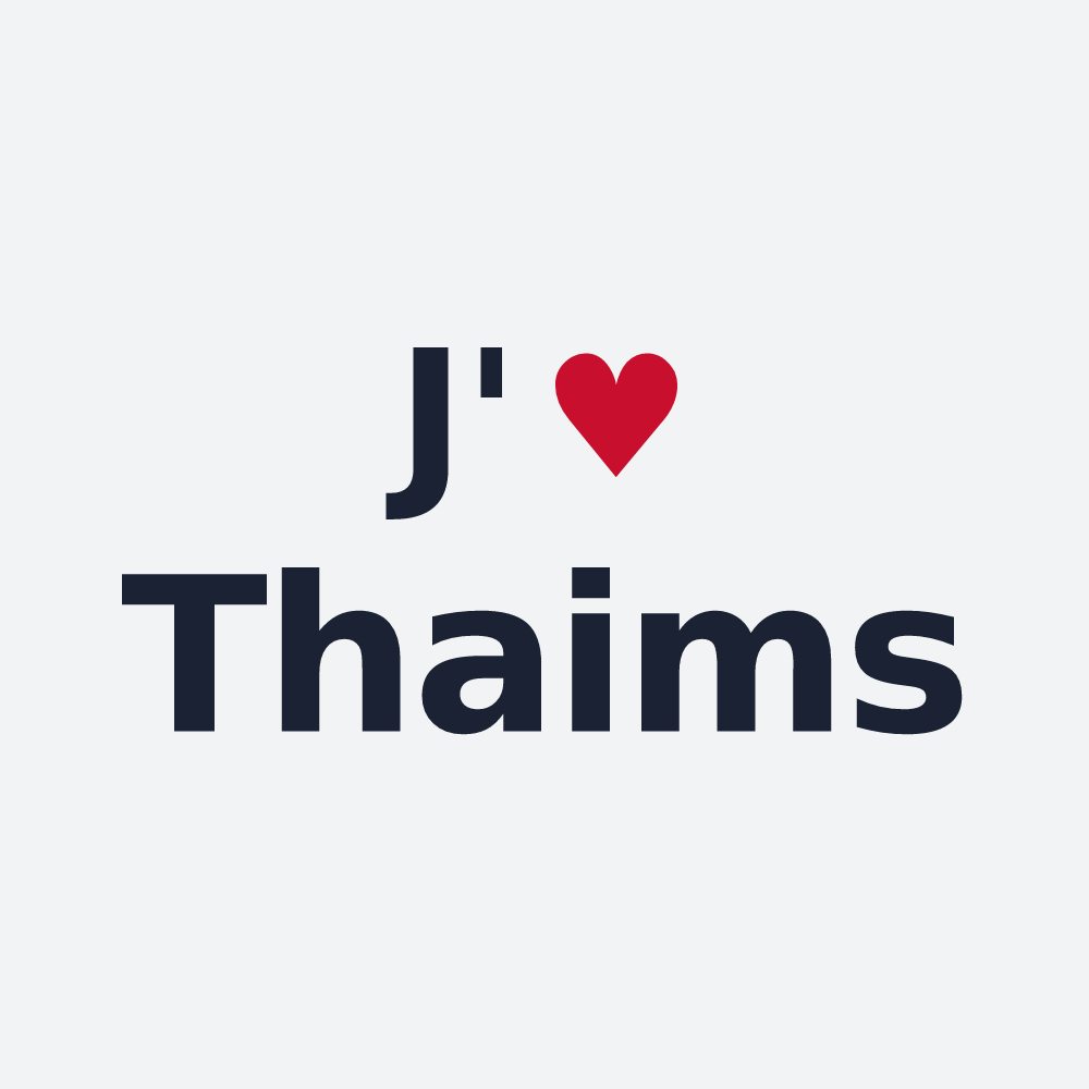 Poster personnalisé Thaims — design J'aime Thaims