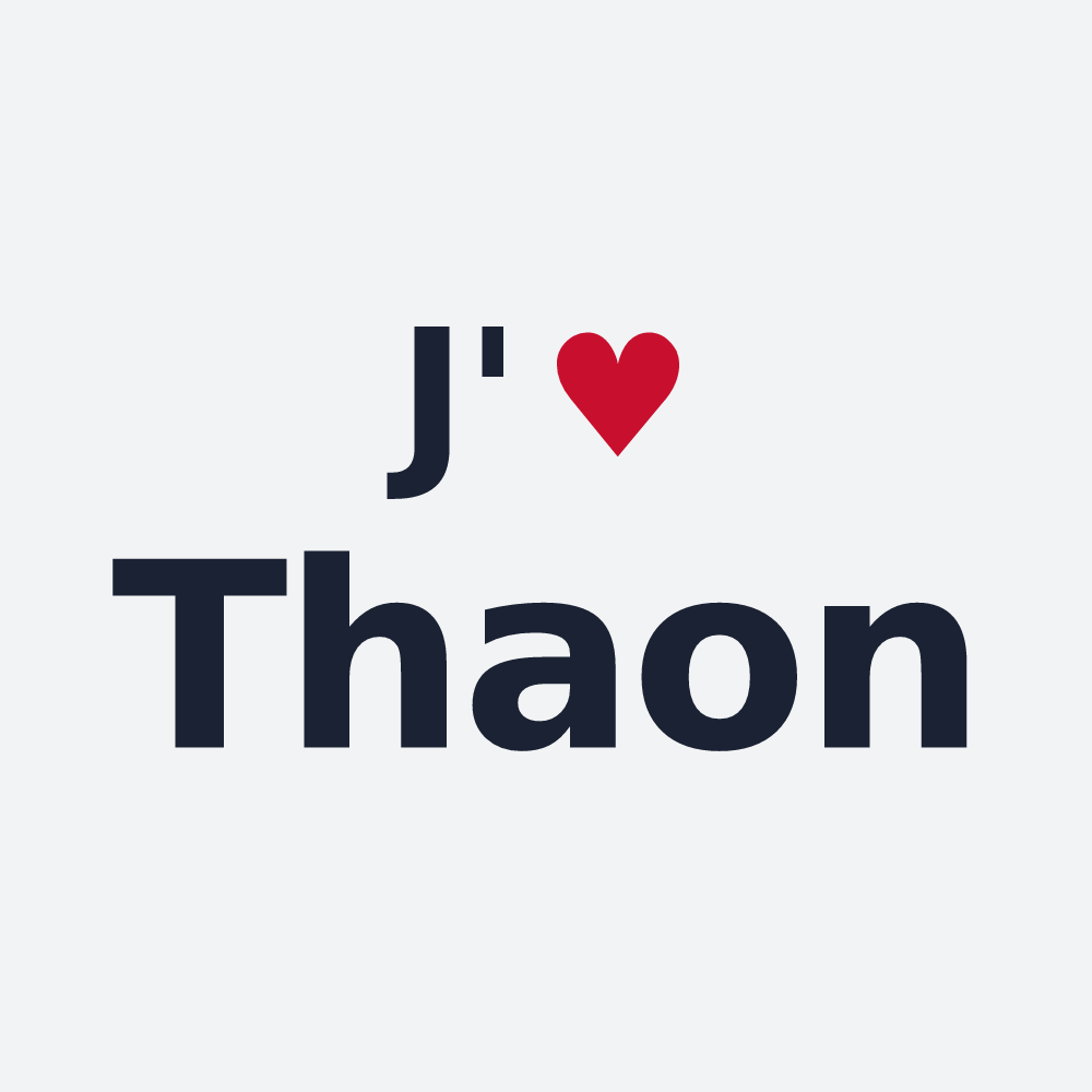 Poster personnalisé Thaon — design J'aime Thaon