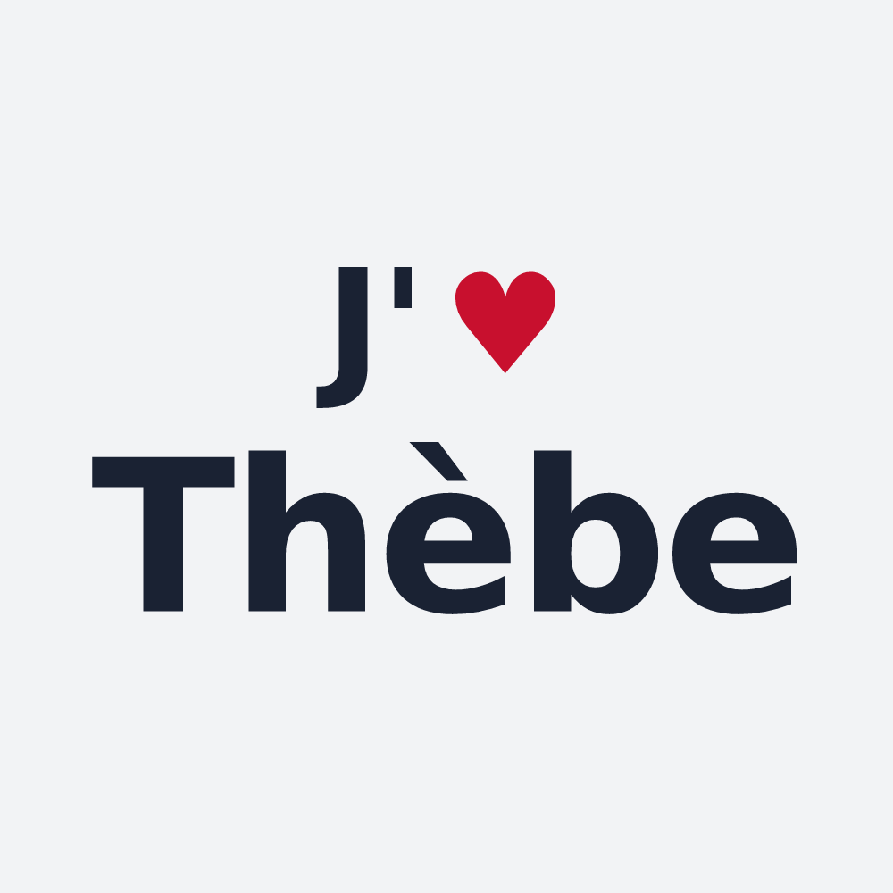 Poster personnalisé Thèbe — design J'aime Thèbe
