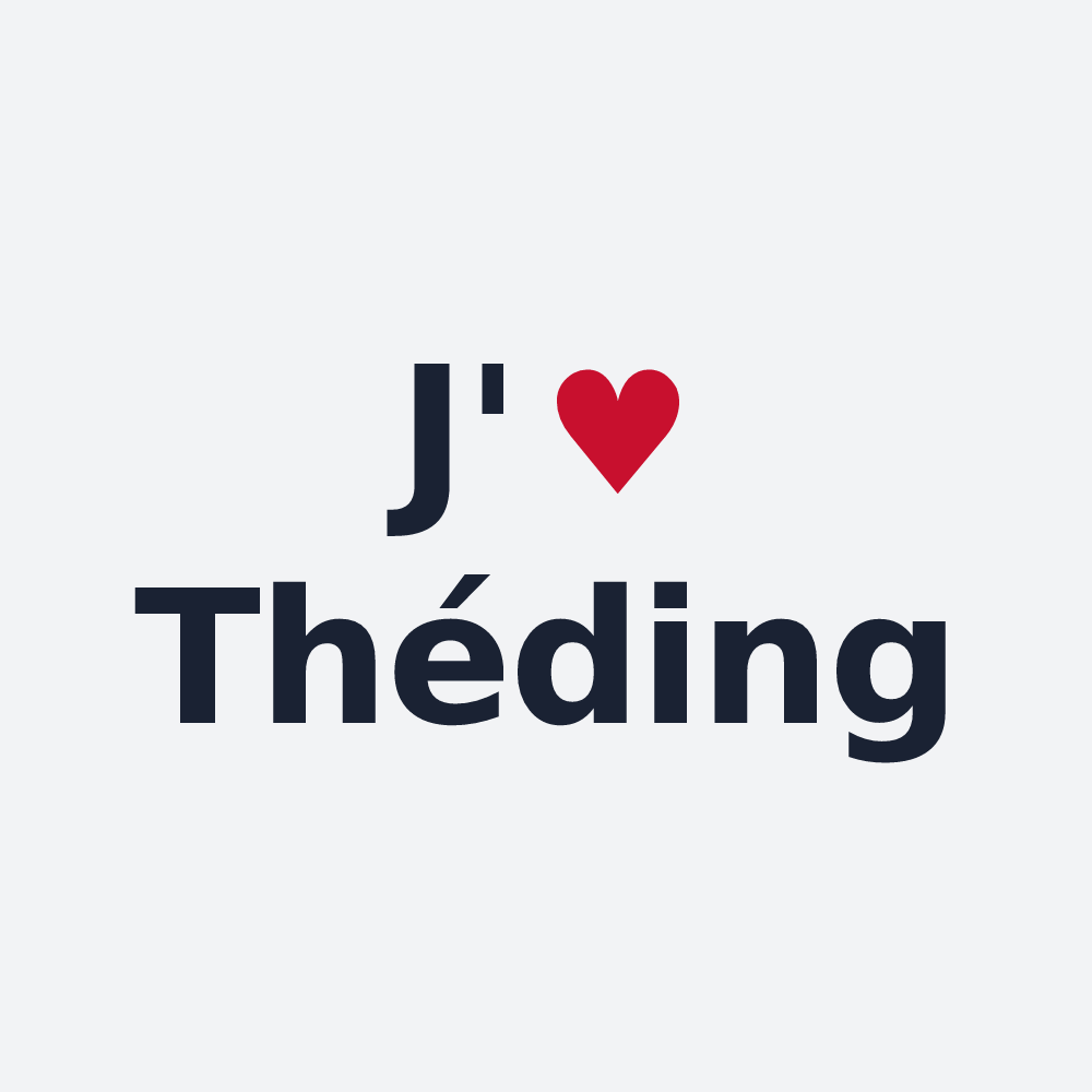 Poster personnalisé Théding — design J'aime Théding