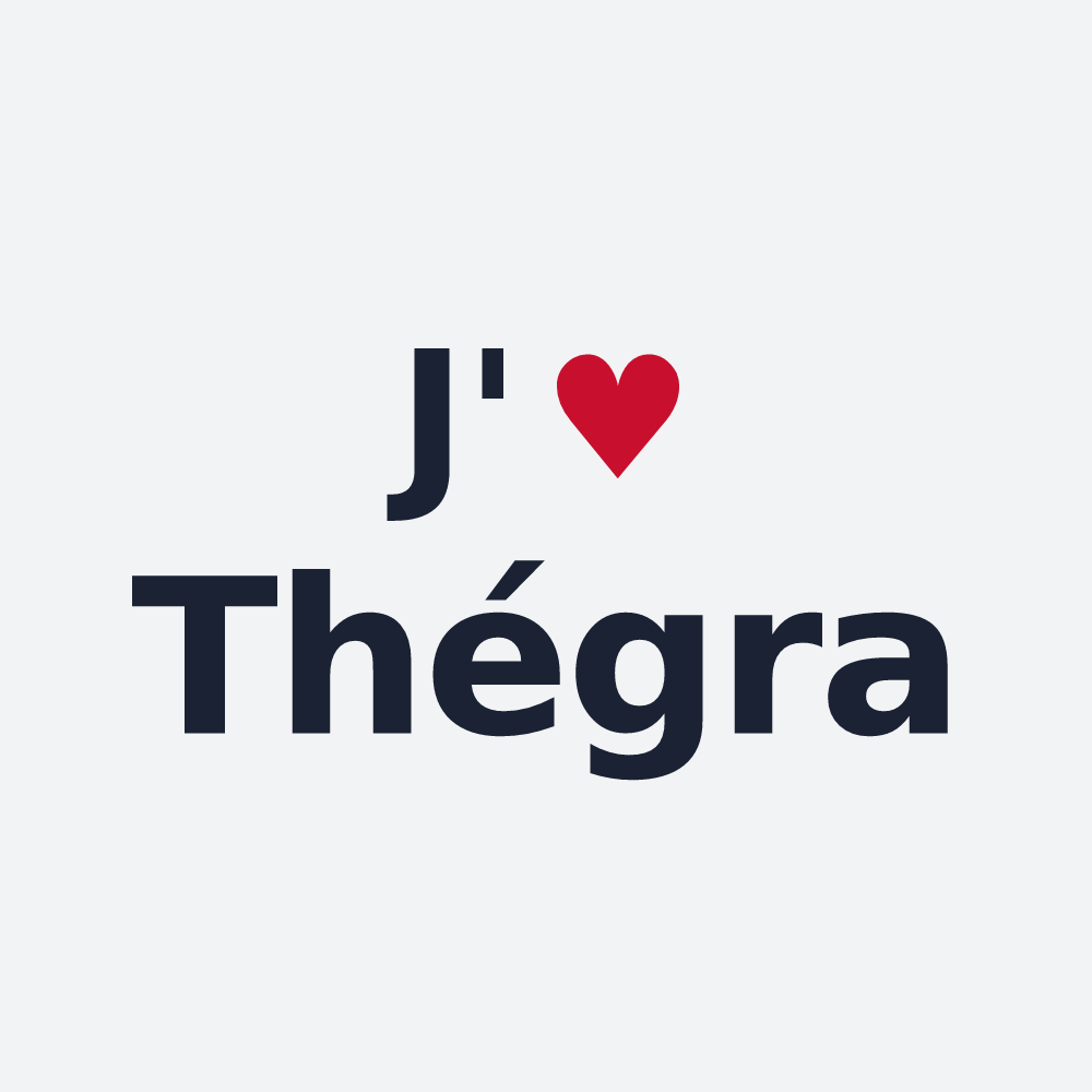 Poster personnalisé Thégra — design J'aime Thégra