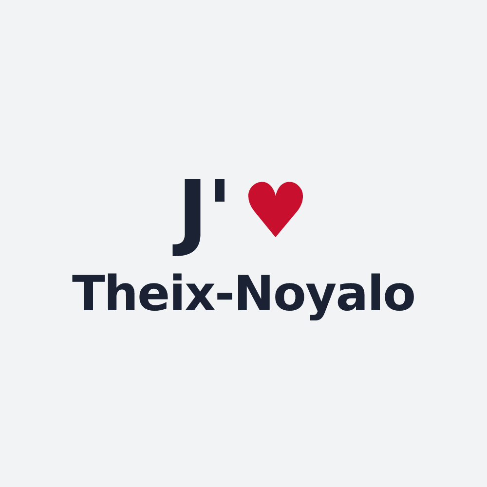 Poster personnalisé Theix-Noyalo — design J'aime Theix-Noyalo