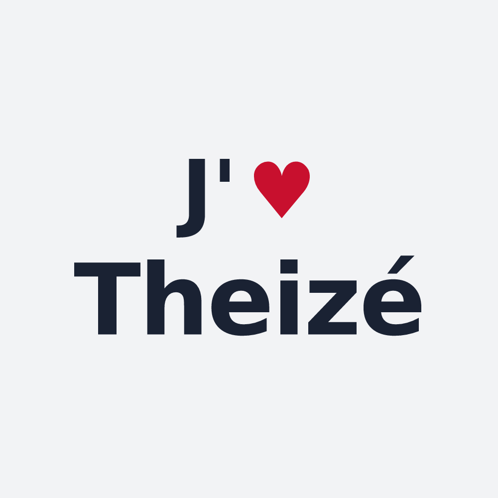Poster personnalisé Theizé — design J'aime Theizé