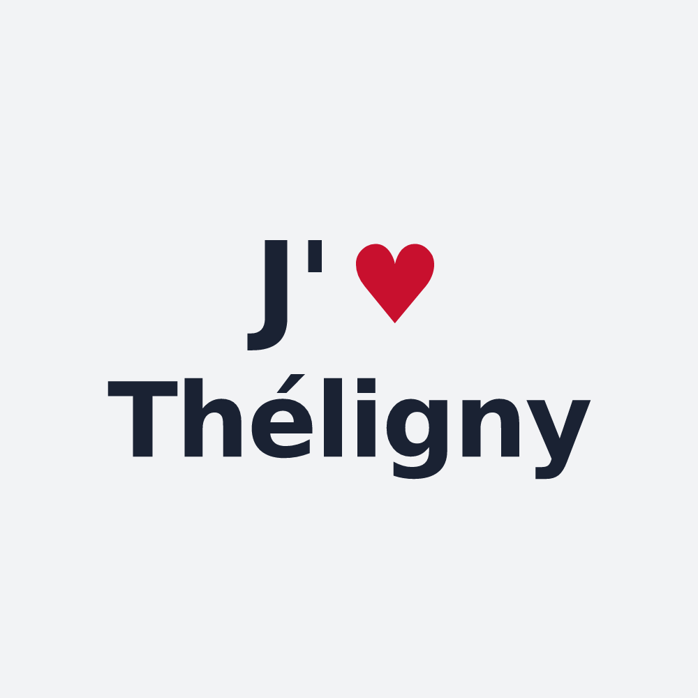 Poster personnalisé Théligny — design J'aime Théligny