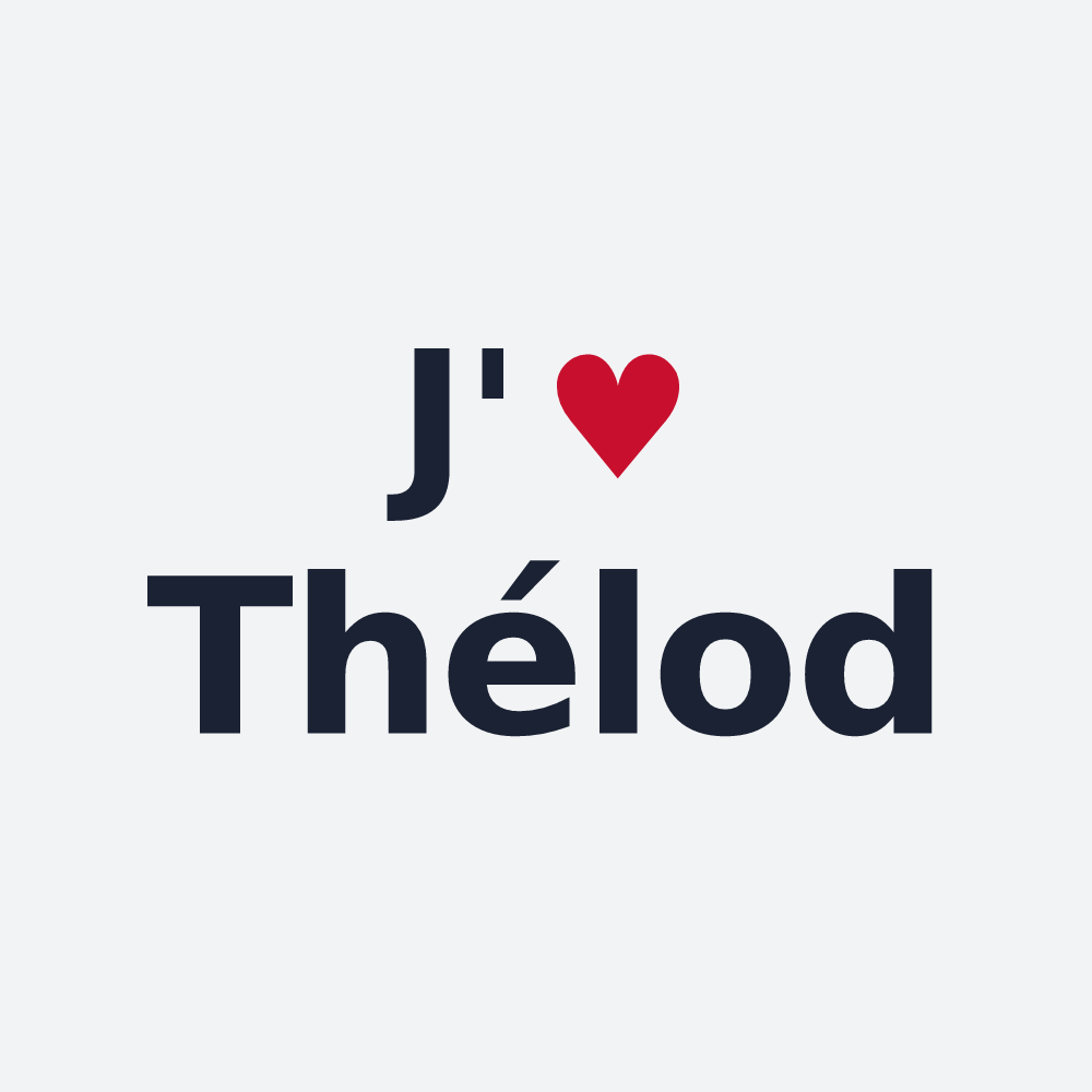 Poster personnalisé Thélod — design J'aime Thélod