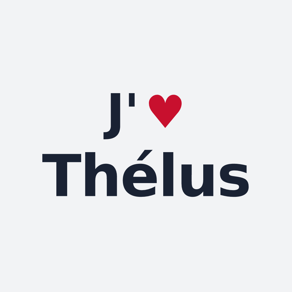 Poster personnalisé Thélus — design J'aime Thélus