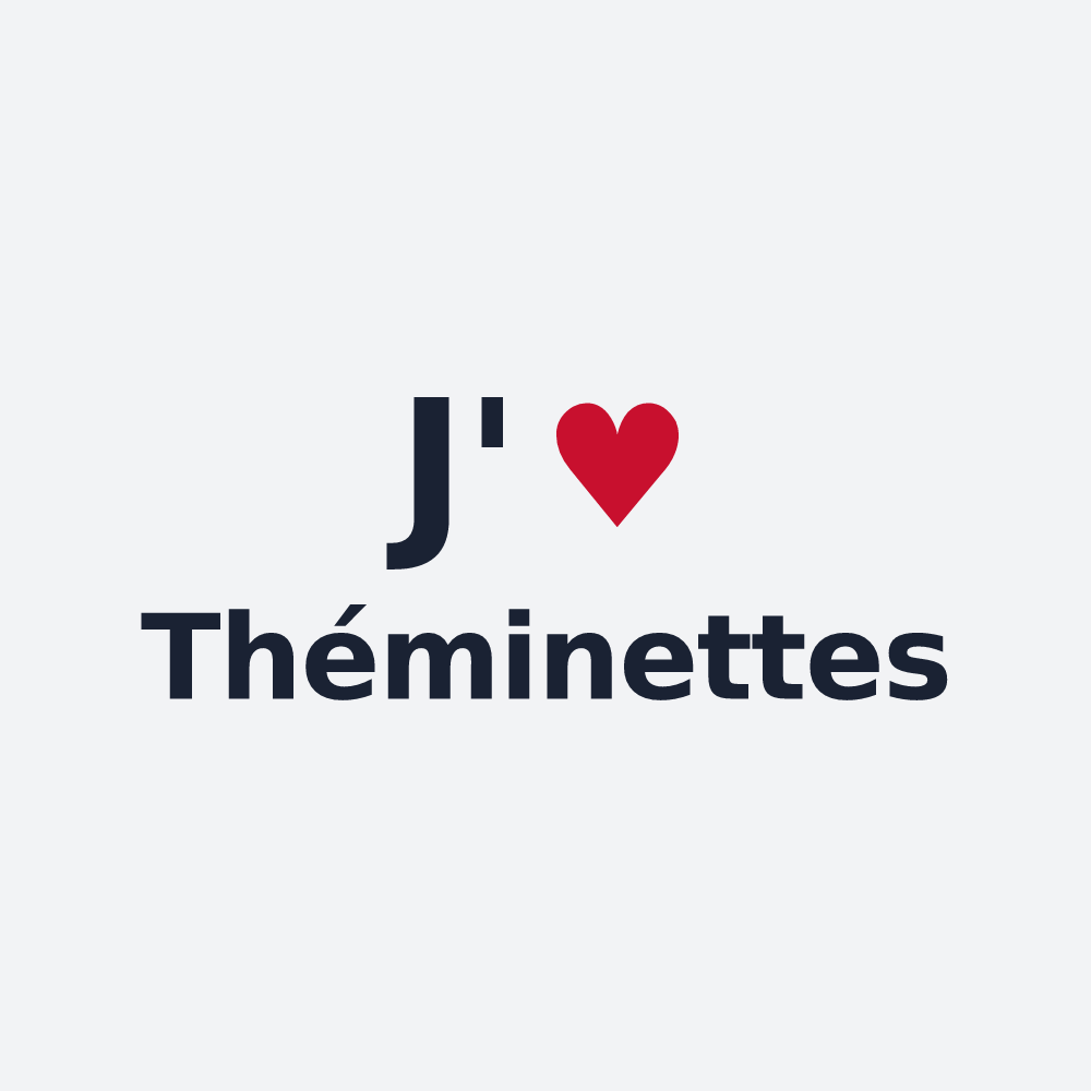 Poster personnalisé Théminettes — design « J'aime Théminettes » imprimé sur le poster