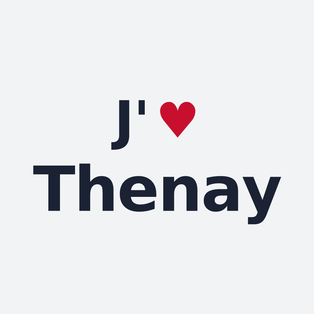 Poster personnalisé Thenay — design « J'aime Thenay » imprimé sur le poster