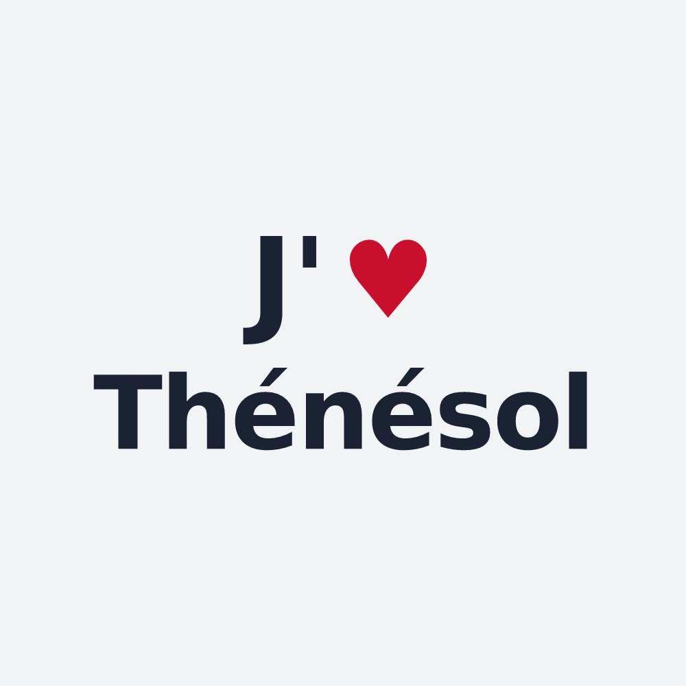 Poster personnalisé Thénésol — design J'aime Thénésol