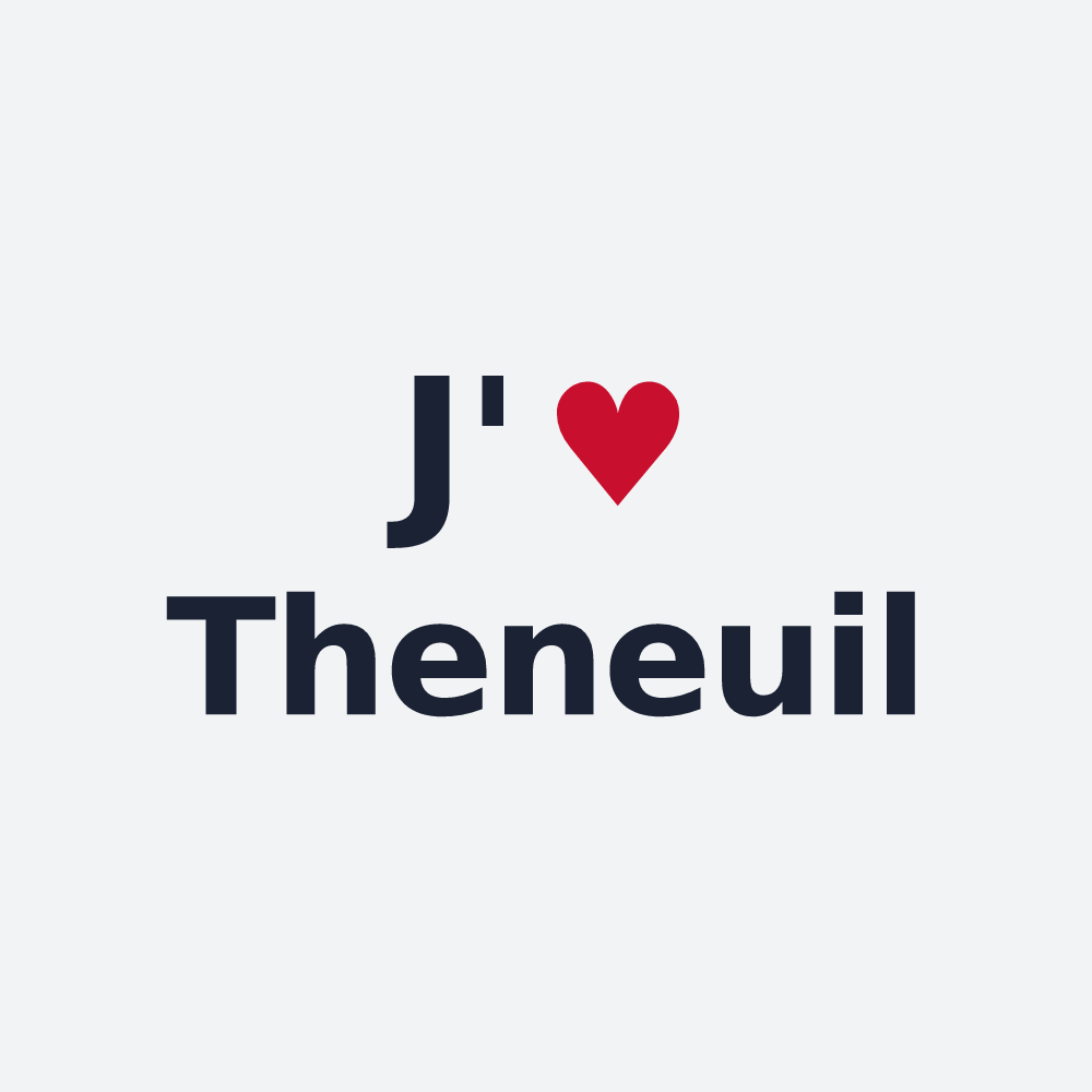 Poster personnalisé Theneuil — design J'aime Theneuil