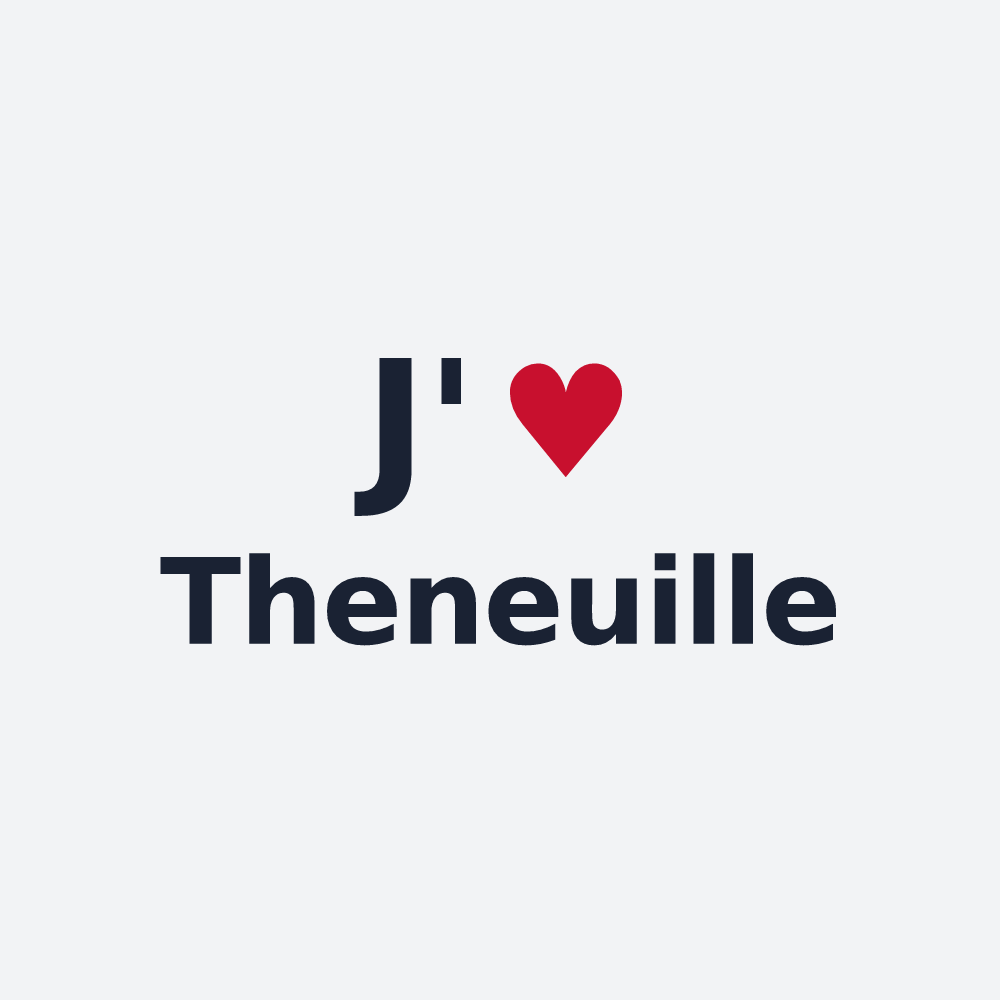 Poster personnalisé Theneuille — design J'aime Theneuille