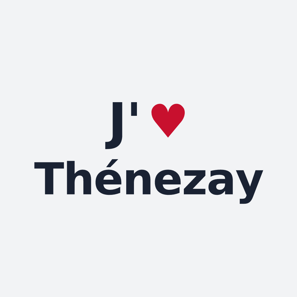 Poster personnalisé Thénezay — design J'aime Thénezay