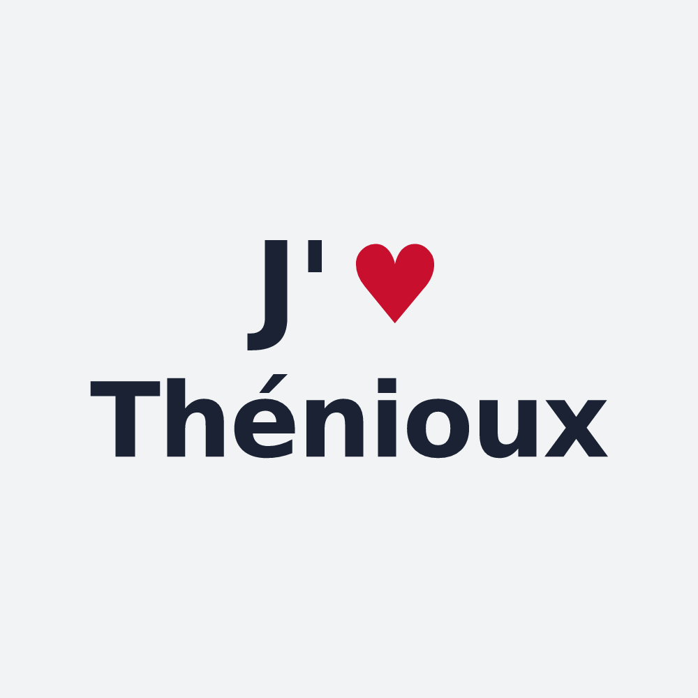 Poster personnalisé Thénioux — design J'aime Thénioux